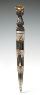 A SILVER MOUNTED SCOTTISH DRES