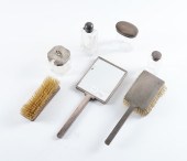 A SILVER MOUNTED THREE PIECE P