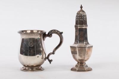A silver mug, Birmingham 1936, with