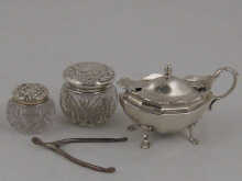 A silver mustard no liner and spoon