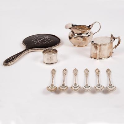 A silver mustard pot, Silversmith &