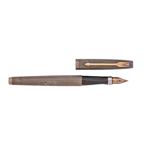 A silver Parker 75 fountain pen