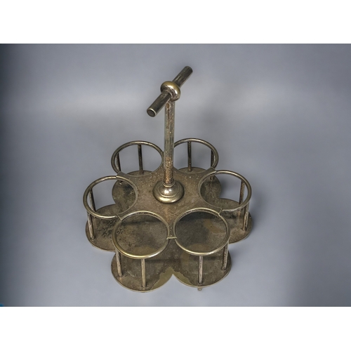A SILVER PLATE DRINKING GLASS