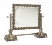 A SILVER PLATE VANITY MIRRORA