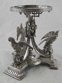 A silver plated centrepiece circa