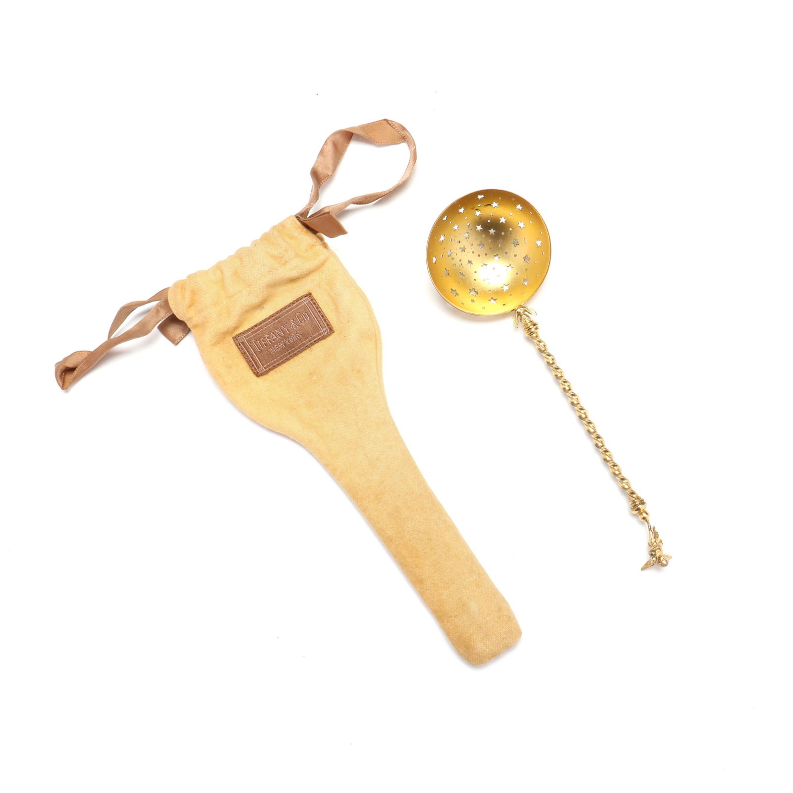 A SILVER-PLATED CHERUB SPOON WITH