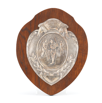 A Silver Plated Cricket Trophy