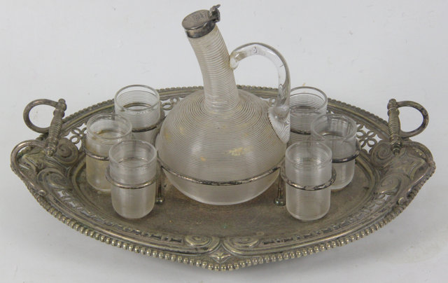 A silver plated drinks tray