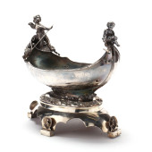 A SILVER-PLATED FIGURAL CENTER