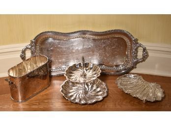 A silver plated hostess lot,