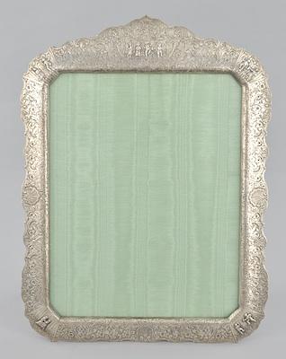 A Silver Plated Picture Frame by E.