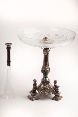 A silver plated table centre
