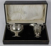 A silver quaich and jug the qu