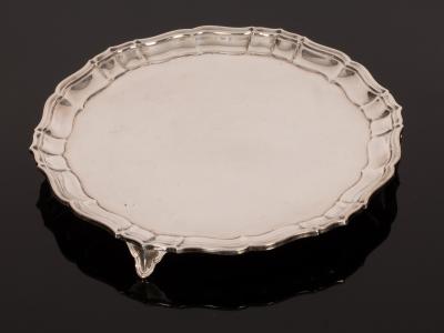 A silver salver, Atkin Brothers,