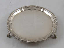 A silver salver Sheffield 1954