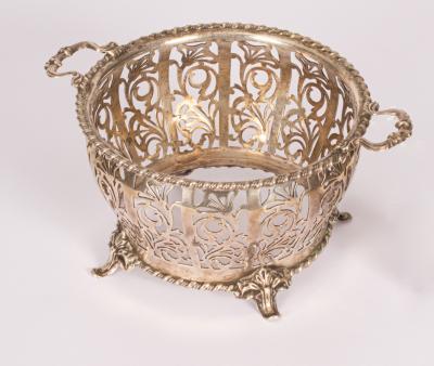 A silver sugar bowl, Adie Bros.,