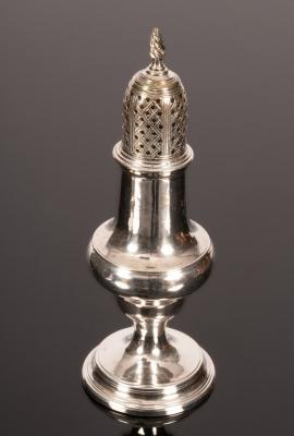 A silver sugar caster, Thomas