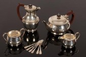 A silver tea service, J B Chat