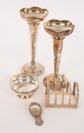 A silver toast rack, Viners, S