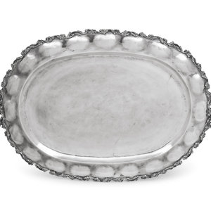 A Silver Tray Possibly Mexican