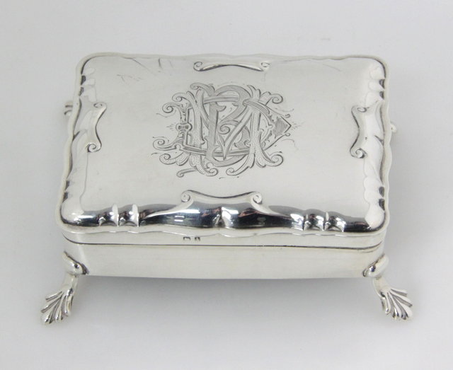 A silver trinket box Birmingham