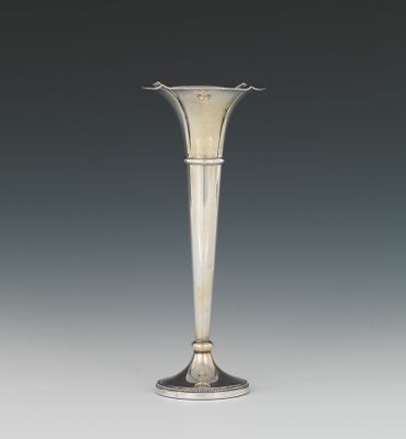 A Silver Trumpet Shape Vase