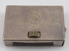 A silver vesta with provision for