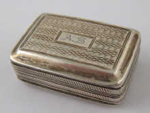 A silver vinaigrette hallmarked