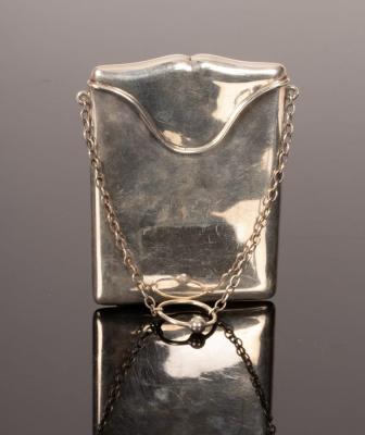 A silver visiting card case,