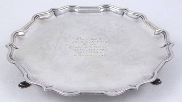 A silver waiter Sheffield 1963 with