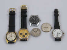 A silver wrist watch with enamel
