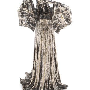A Silvered Bronze Figure of