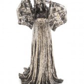 A Silvered Bronze Figure of Ma