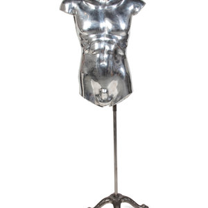 A Silvered Male Mannequin Form
