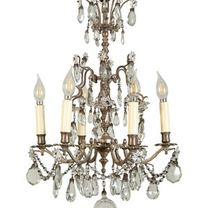 A Silvered Metal Six-Light