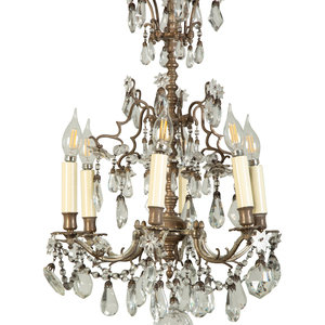 A Silvered Metal Six-Light