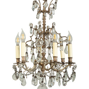 A Silvered Metal Six-Light