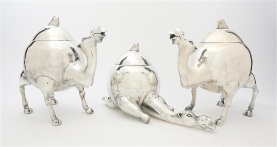 A Silverplate Three-Piece Figural