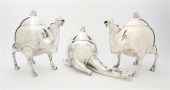 A Silverplate Three-Piece Figu