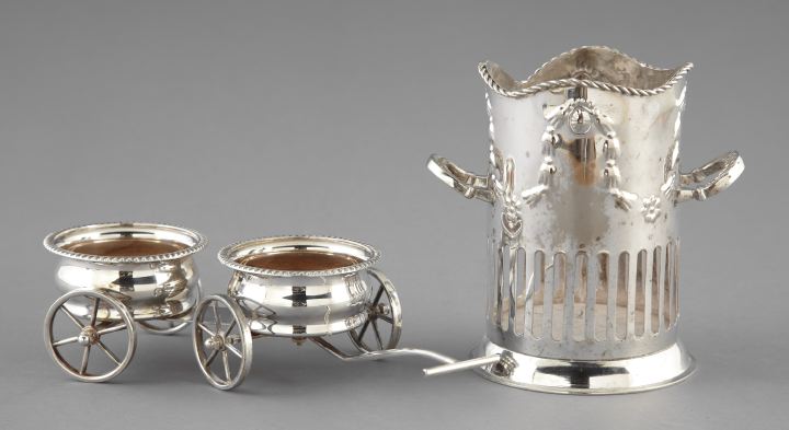 A Silverplate Wine Trolley and