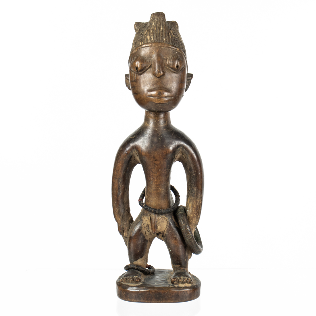 A SINGLE MALE IBEJI TWIN FIGURE,