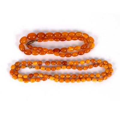 A single row of Baltic amber barrel