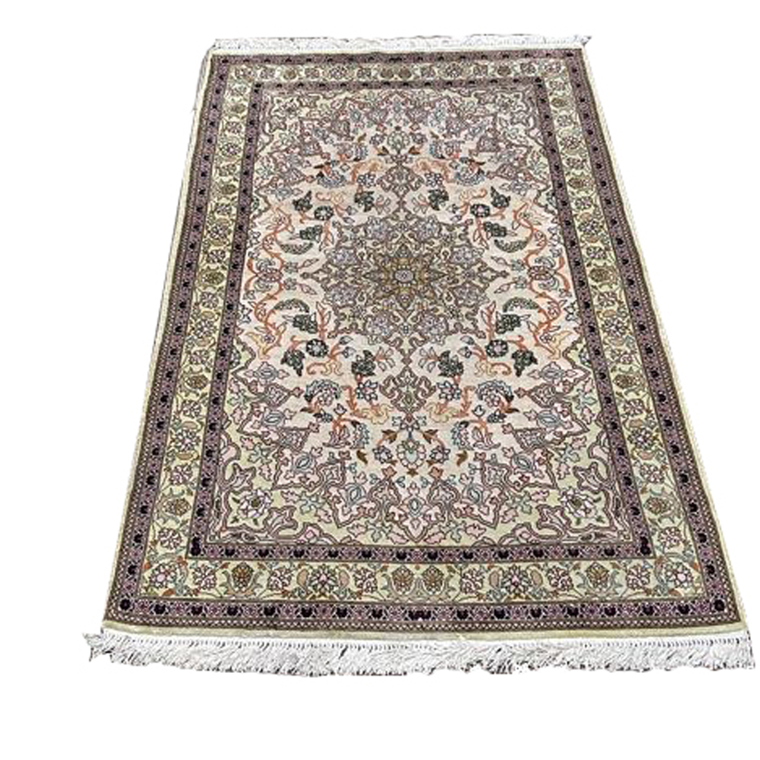 A SINO ART SILK CARPET A Sino art