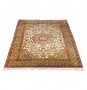 A SINO TABRIZ ART SILK CARPET