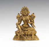 A Sino-Tibetan Bronze Seated P
