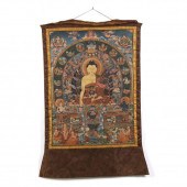 A SINO-TIBETAN THANGKA PAINTIN