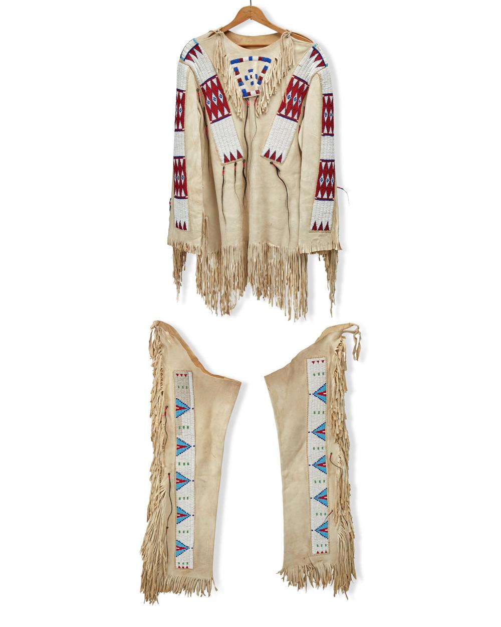 A SIOUX DEERSKIN SHIRT AND