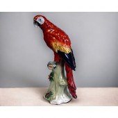 A SITZENDORF PORCELAIN PARROT