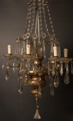 A six-branch chandelier