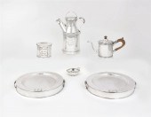 A SIX PIECE GROUP OF SILVERPLA